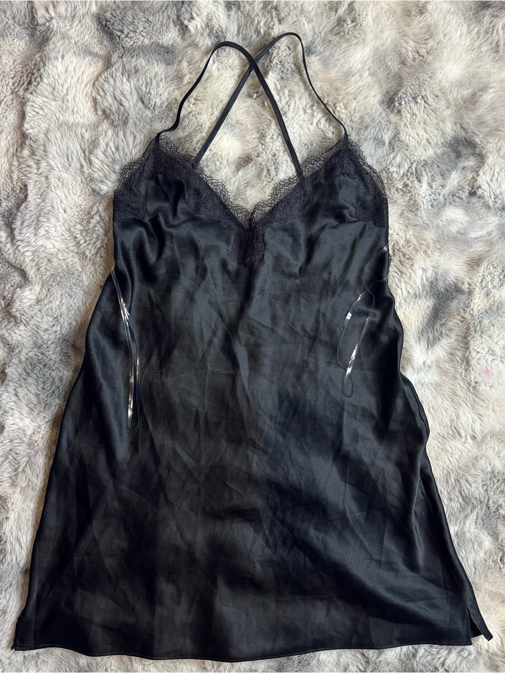 Victoria’s Secret Black Satin & Lace Slip Dress 🖤